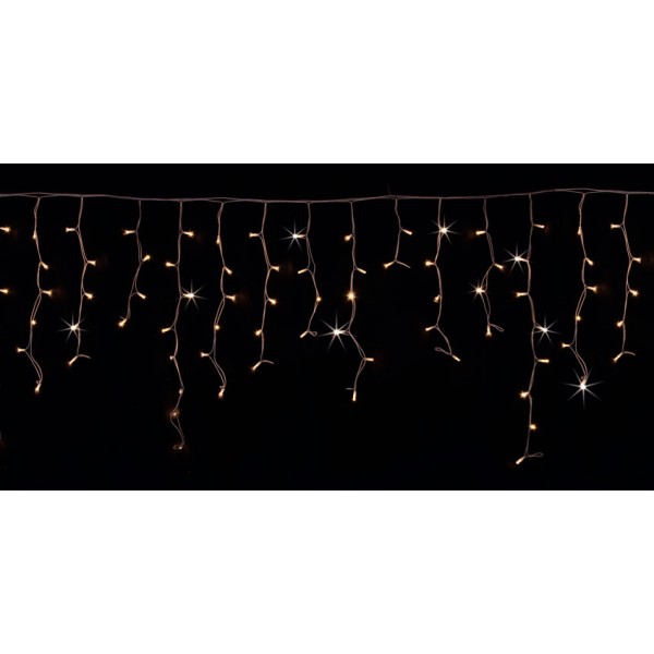 Luci natalizie Mercury tenda 135 led bianco caldo 8mt trasp 31969