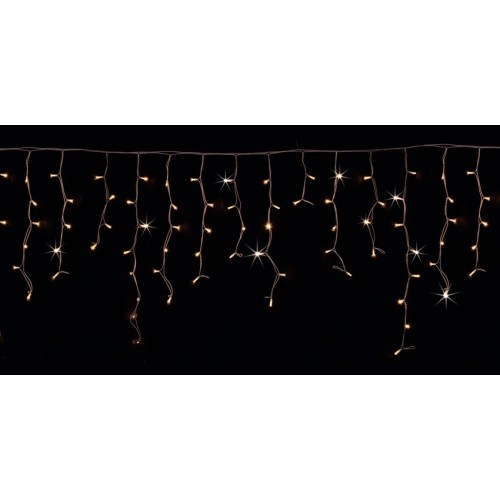 Luci natalizie Mercury tenda 135 led bianco caldo 8mt trasp 31969