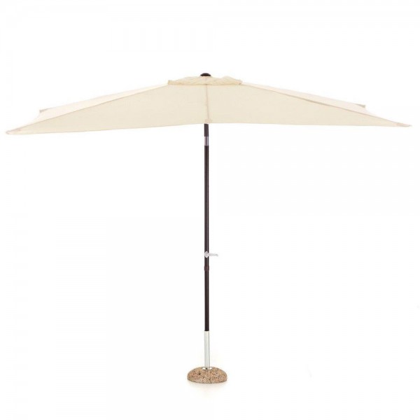 Ombrelloni Ombrellone garden grigio giardino terrazzo telo con manovella 3 metri