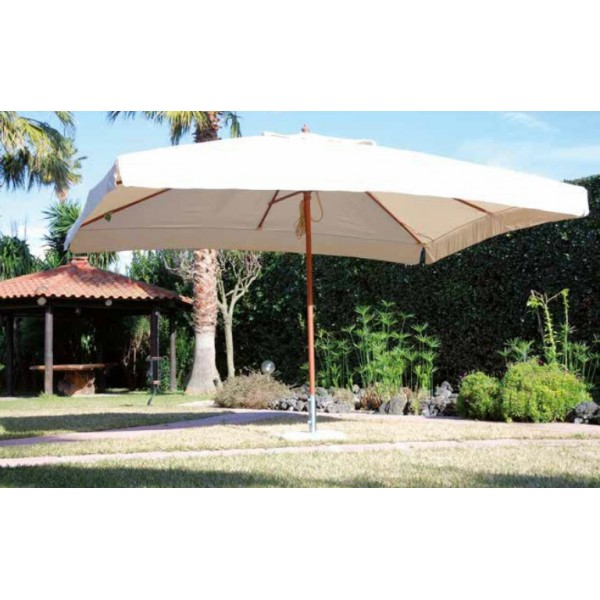 Ombrelloni Ombrellone oasis 3x4 mt da giardino palo centrale telo idrorepellente ecru