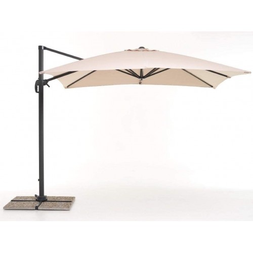 Ombrelloni Ombrellone retrattile verso 3x3 ecru braccio decentrato m0452