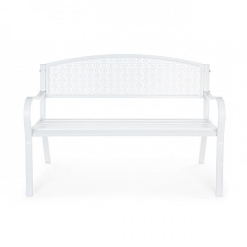 Divani da giardino Panca jodie bianco opaco 5802190 acciaio arredamento giardino bizzotto