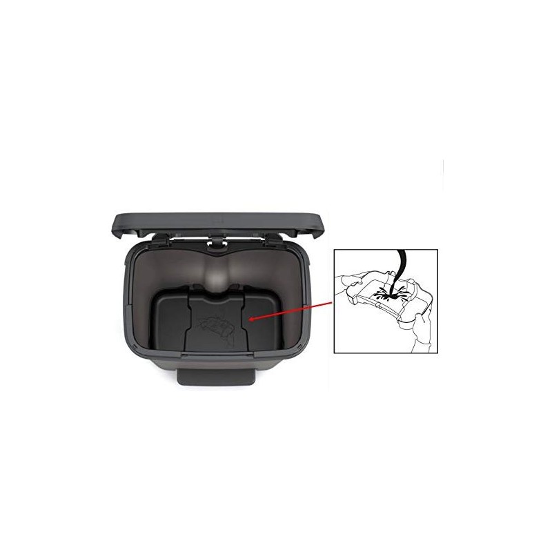 Pattumiere Pattumiera compatta pedale anello fermosacco 38x28x43 35 lt 8093100084701 keter Pattumiere Pattumiera compatta pedale anello fermosacco 38x28x43 35 lt 8093100084701 keter