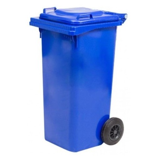 Attrezzi da giardino Pattumiera con ruote 120lt blu per esterno raccolta differenziata