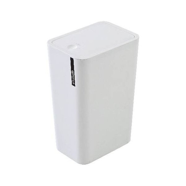 Accessori bagno Pattumiera erika con coperchio push 8 lt bianca 012005