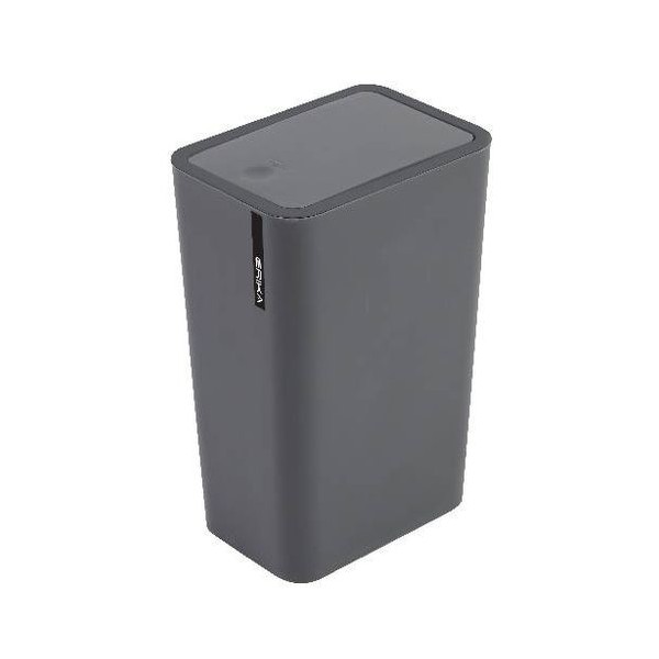Accessori bagno Pattumiera erika con coperchio push 8 lt grigio 012006