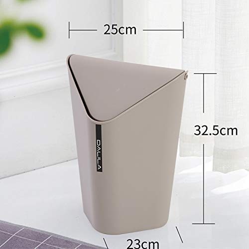 Accessori bagno Pattumiera in plastica tortora coperchio basculante 012003 feridras