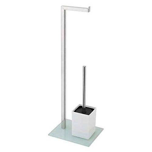 Accessori bagno Piantana portarotolo e scopino bianco 18x22x70 cm 810001 feridras bianco