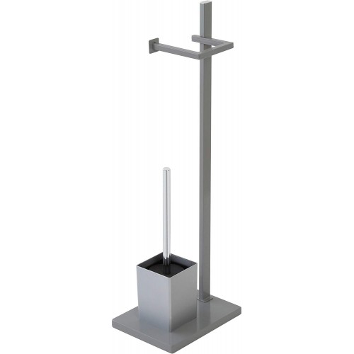 Accessori bagno Piantana portorotolo e portascopino grigio 18x24x73 cm 154039 arredo bagno