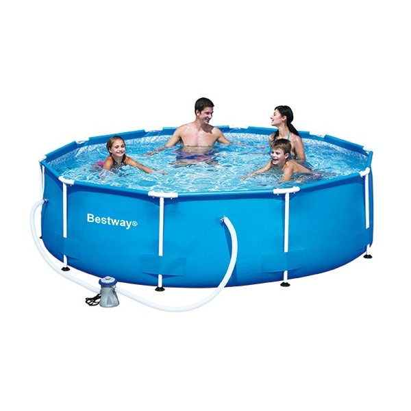 Piscine fuoriterra Piscina con telaio tonda bestway 56408 in metallo fuori terra 305x76 cm