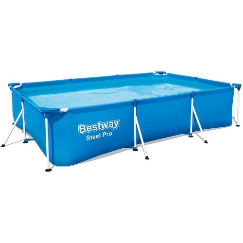 Piscine fuoriterra Piscina de luxe splash frame bestway 56404 rettangolare fuoriterra 300x201x66 cm