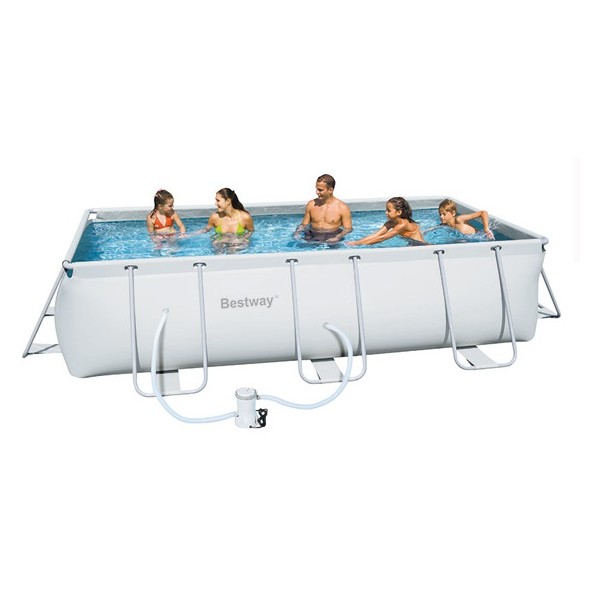 Piscine fuoriterra Piscina frame rettangolare bestway 56441 da esterno fuori terra 404x201x100 cm