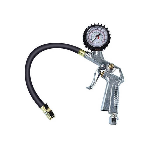 Elettroutensili Pistola gonfiaggio c/manometro ani per ruote pneumatici gomme compressore