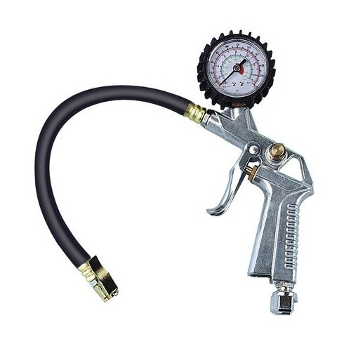Elettroutensili Pistola gonfiaggio c/manometro ani per ruote pneumatici gomme compressore
