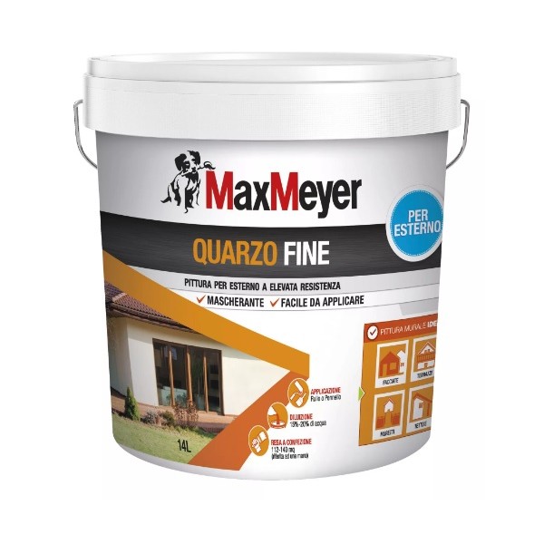 Pittura murale per esterni Pittura al quarzo per esterno max meyer bianco 14 lt
