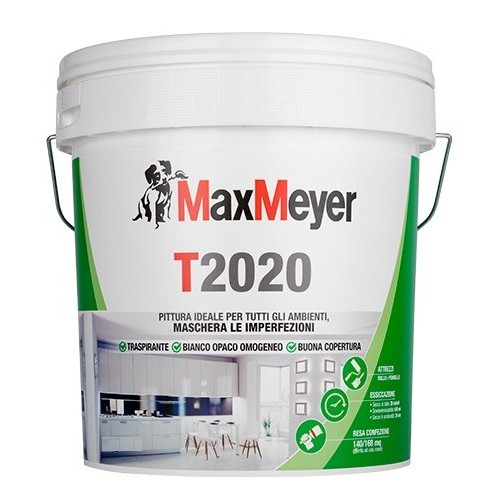 Pittura murale per interni Pittura murale t2020 max mayer bianco copertura imperfezioni 0,75 lt
