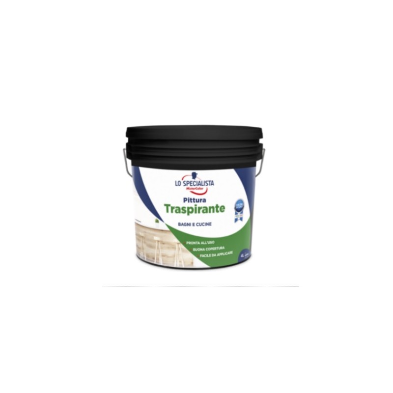 Pittura murale per interni Pittura traspirante bianca lo specialista 4 litri fai da te cucina bagno