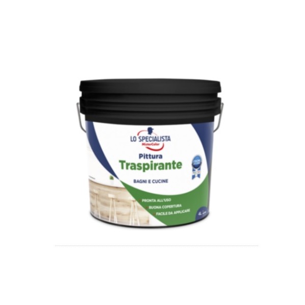 Pittura murale per interni Pittura traspirante bianca lo specialista 4 litri fai da te cucina bagno