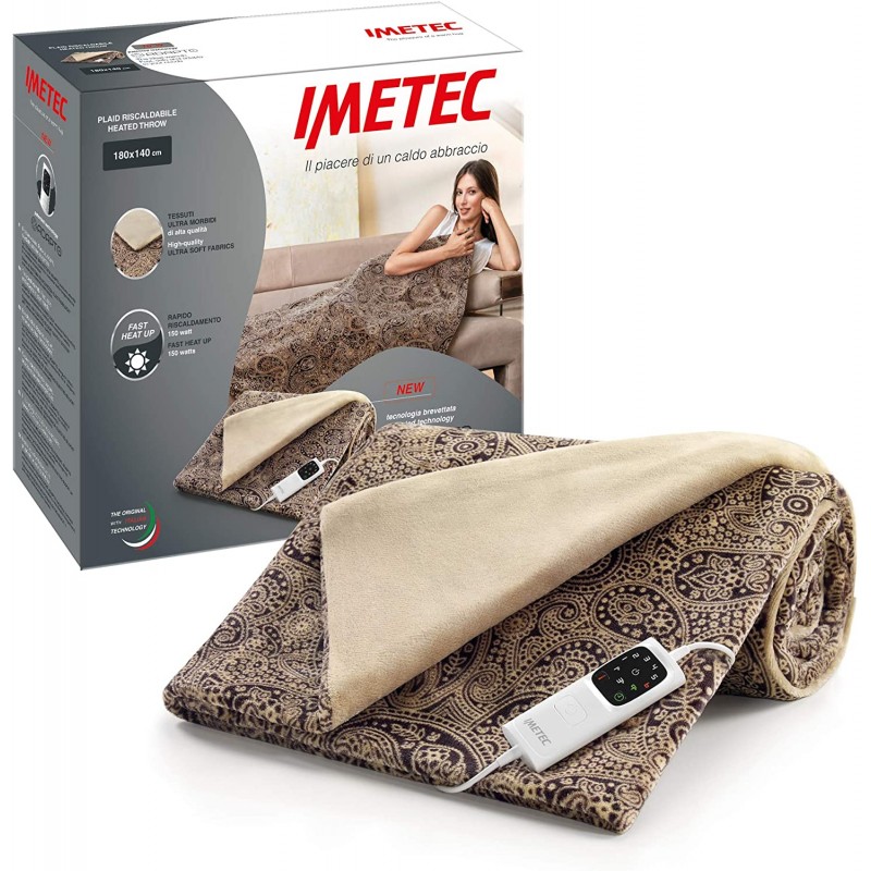 Biancheria per la casa Plaid riscaldante imetec adapto marrone 140x180 16776 Biancheria per la casa Plaid riscaldante imetec adapto marrone 140x180 16776