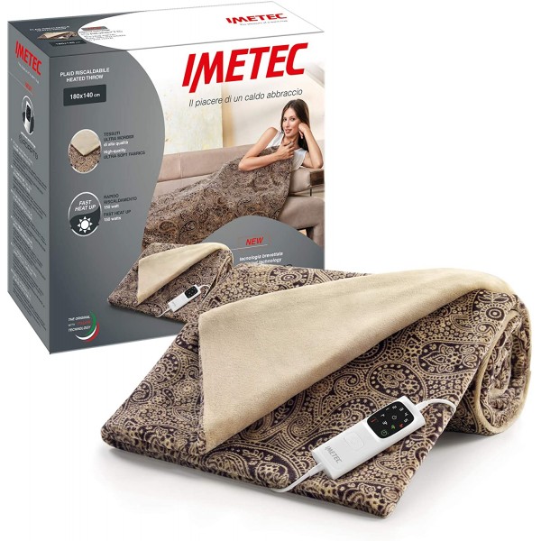 Biancheria per la casa Plaid riscaldante imetec adapto marrone 140x180 16776