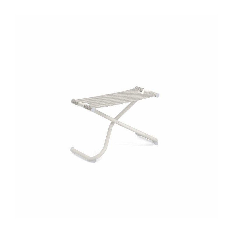 Sdraio da giardino Poggiapiedi pouf emu snooze bianco/ecru