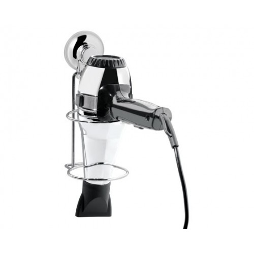 Accessori bagno Porta asciugacapelli a ventosa hot cromato gedy ho5213 per arredo bagno accessori