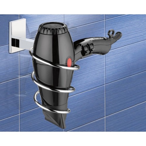 Accessori bagno Porta asciugacapelli ad incollo copri fori foro cromato gedy per arredo bagno