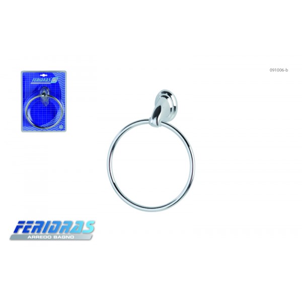 Portasciugamani Porta salviette ad anello facile cromato per bagno accessori casa