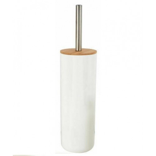 Scopini e portascopini Portascopino plastica e bamboo bianco opaco 006404