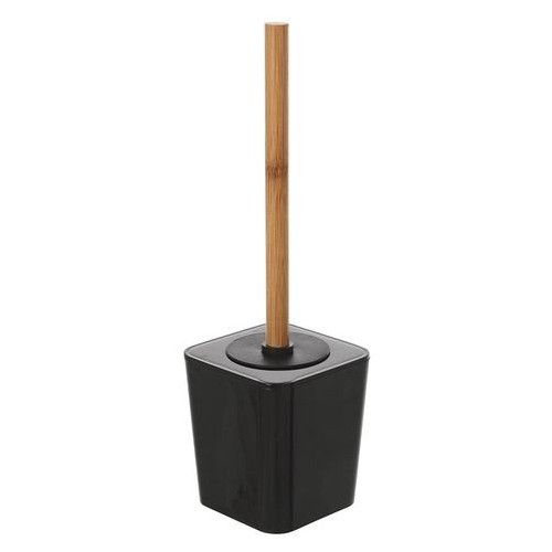 Scopini e portascopini Portascopino plastica e bamboo nero 006408 arredo accessorio accessori bagno
