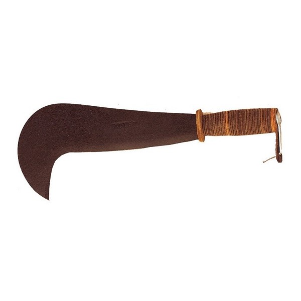 Attrezzi da giardino Roncola manico in cuoio spaccalegna in acciaio forgiato falce cm 45