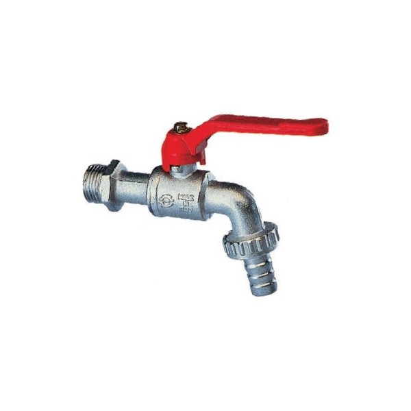 Materiale per irrigazione Rubinetto a sfera con c/portagomma da 1/2 per casa giardino interno esterno