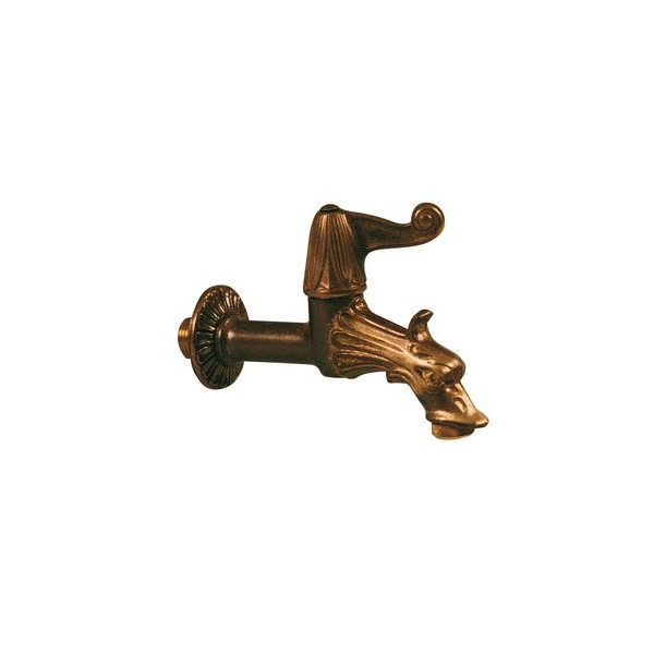 Materiale per irrigazione Rubinetto artistico ottone 1/2m passo rapido porta gomma