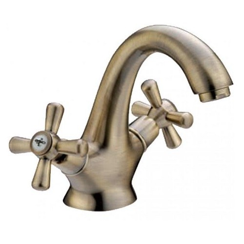 Rubinetteria Rubinetto miscelatore lavabo lavandino serie sofia in ottone bronzato per bagno