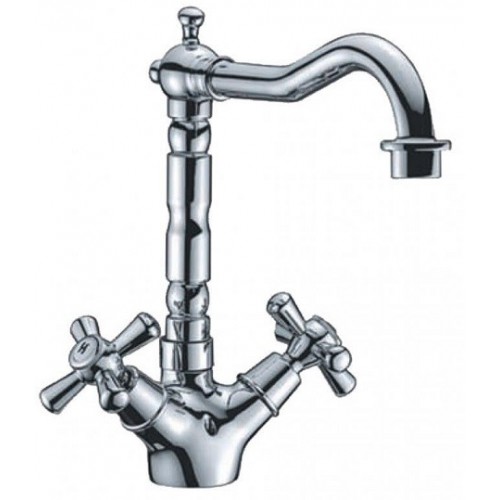 Rubinetteria Rubinetto miscelatore per lavandino lavello sofia in ottone canna alta cromato