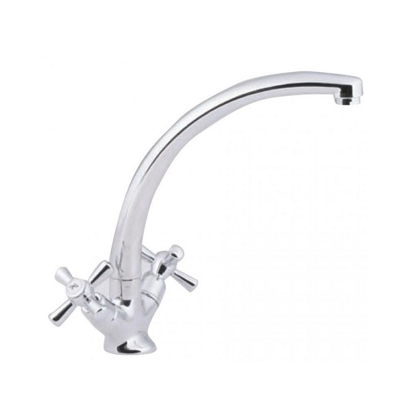 Rubinetteria Rubinetto miscelatore per lavello lavandino comandi a croce serie sofia cromato