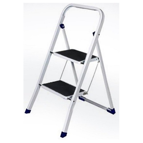 Scale e scaletti Scala sgabello antiscivolo pieghevole salvaspazio in acciaio 2 gradini scaletta