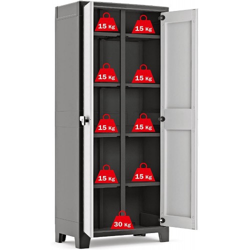 Armadi da esterno Armadio da esterno portascope in plastica titan multispace cabinet keter