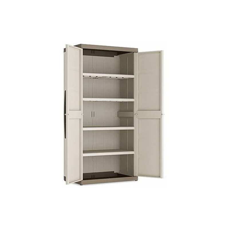 Armadi da esterno Armadio excellence bianco tortora robusto esterno resina keter