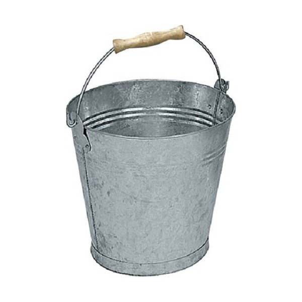 Attrezzi da giardino Secchio zincato in lamiera lt10 per raccolta cenere stufa stufe camino giardino