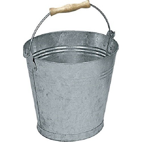 Attrezzi da giardino Secchio zincato in lamiera lt10 per raccolta cenere stufa stufe camino giardino
