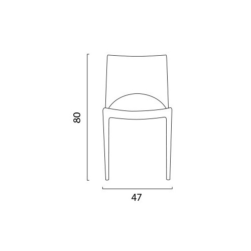 Sedie da esterno Sedia Upon Up-on Paris Grandsoleil Impilabile Moka Per Bar Ristorante Giardino