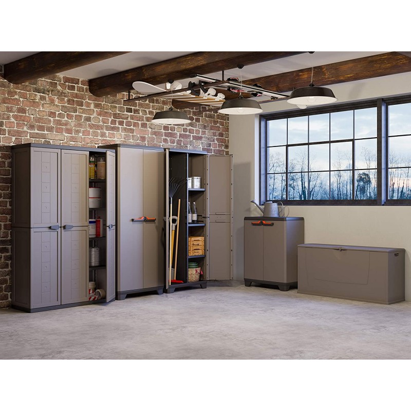 Armadi da esterno Armadio in resina keter stilo basic per esterno tuttopiani 68x39x173h keter