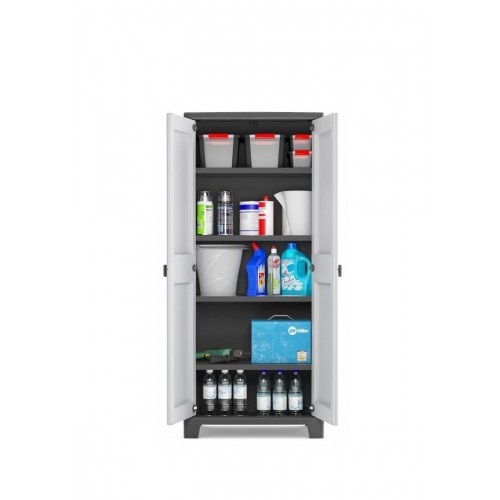 Armadi da esterno Armadio plastica titan alto xl grigio nero keter 80x44x182 h