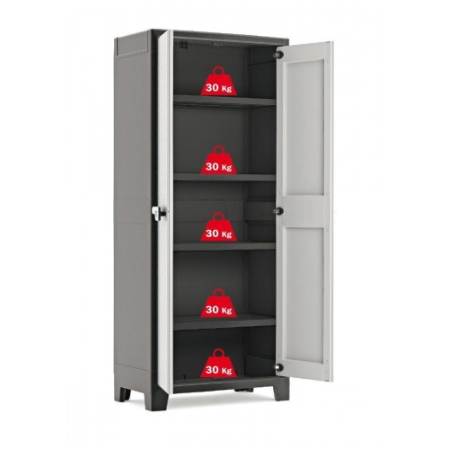 Armadi da esterno Armadio plastica titan alto xl grigio nero keter 80x44x182 h