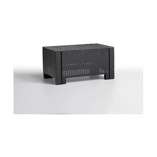 Divani da giardino Set 4 pezzi salotto salottino nebraska antracite per arredo giardino esterno