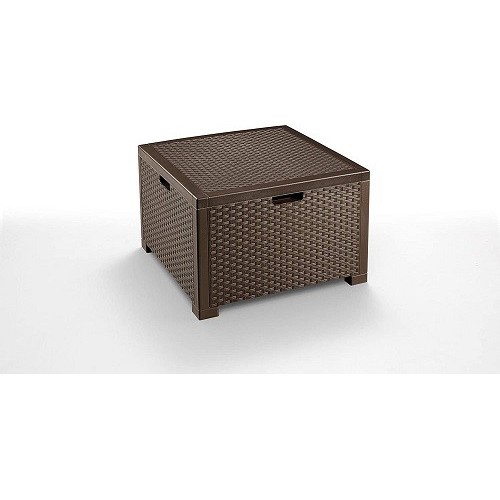 Divani da esterno Set 4 pezzi salotto salottino nebraska marrone per arredo giardino esterno