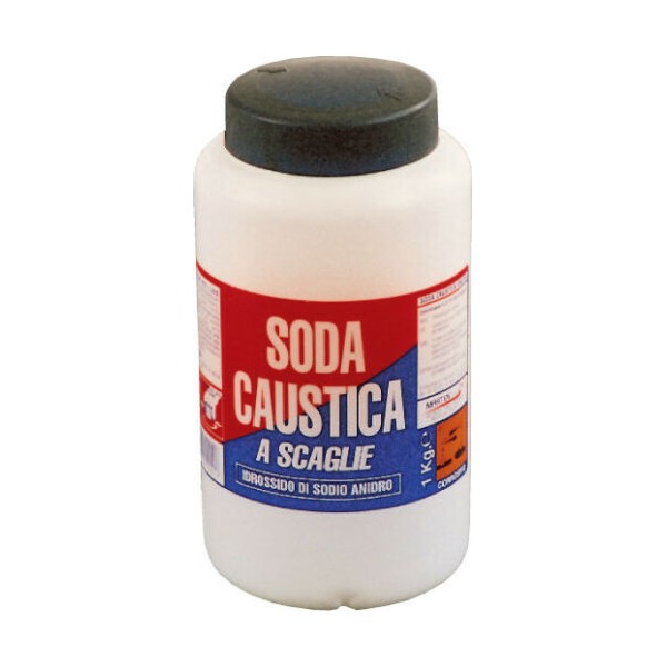 Diluenti e solventi Soda caustica 1 kg a scaglie detergente multiuso uso industriale domestico