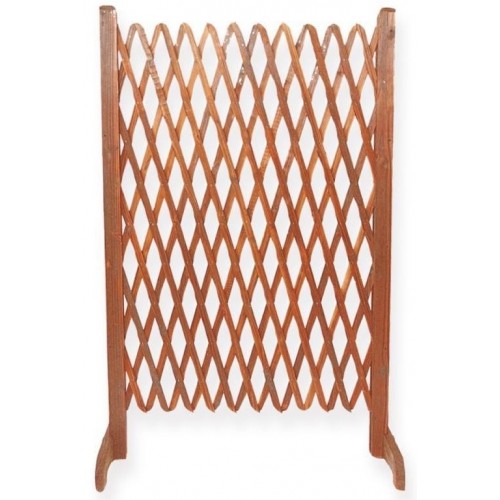 Accessori giardino Steccato in legno estensibile 140x120h cm per arredo esterno giardino casa