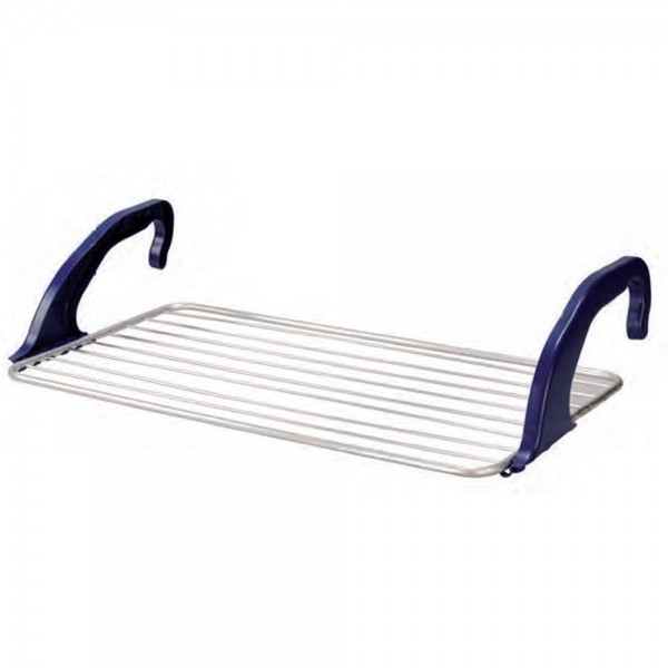 Stendibiancheria Stendibiancheria in alluminio resina da balcone ringhiera bracci regolabili